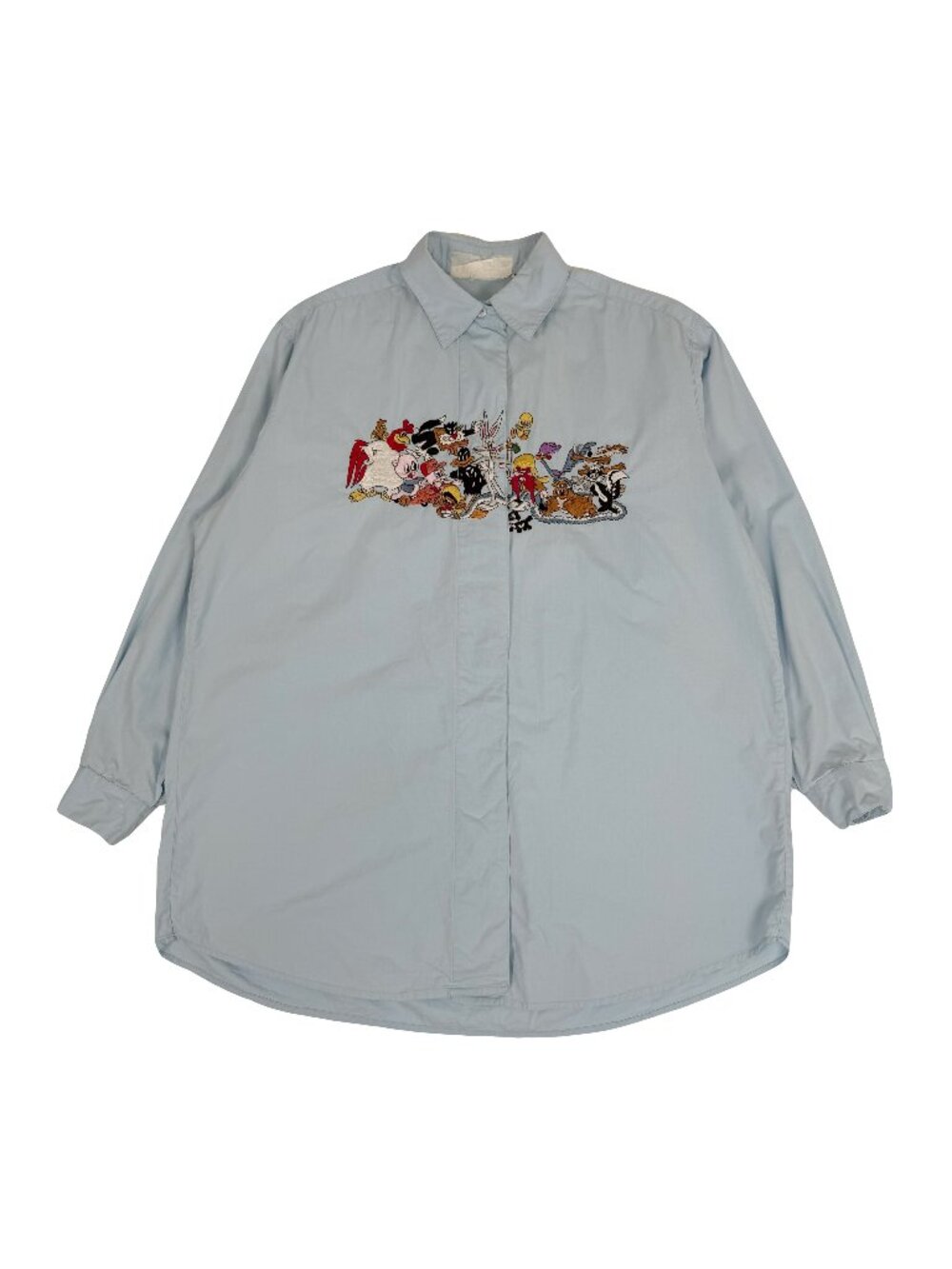 Vintage Looney Tunes Characters Button Up Shirt M